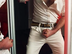 A handsome guy masturbates in front of a mirror. I finish loudly together with fill the mirror with my sperm. korean merry blowjob porn