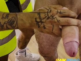 PACKING LANKY BRIT VS 2X HAIRY HUNKS porn hot gay