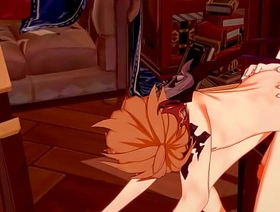 Genshin Impact Yaoi - Zhongli x Tartaglia Blowjob and fucked - Sissy crossdress Japanese Asian Manga Anime Game Porn Gay white korean gay porn