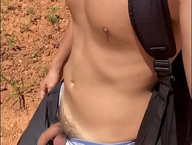 Exposed Hiking (pee on lookout&cum by walk-over table) hot gay slave porn