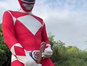 Power Ranger wanking outdoor. gay porn korean.