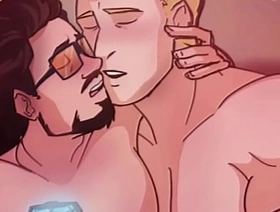 Iron Man x Captain America - Tony Stark x Steve Rogers Stony Marvel gay sex oav japan gay porn