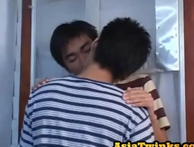 Wizened Asian barebacked in missionary posturing after 69ing hot buff asian blithe porn