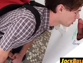 Sucking My Teacher's Cock at the Gloryhole-JockBully gay porn japan twink