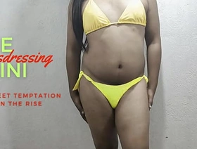 LIME BIKINI - CROSSDRESSING BY INDIAN SHEMALE - PART 1 hot black twink gay porn