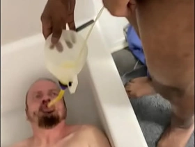Str8ThugMaster TJ gaypigslave Piss drinking slave funnel korean louring gay porn