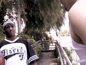 Black guy gets fucked deep in his mouth increased by butt hole with white guy's chunky dick hot anal gay porn