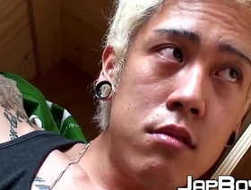 Blue-eyed Japanese twink toys with cleft together with strokes his dig up china gay porn hub