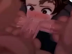 Tanjiro chupando o Hantengu (Hiperlactação) jap massage gay porn
