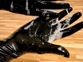 Doppelgaenger play involving latex gloves - Drooling on rubber (TRAILER) japan essayist gay porn