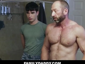 FamilyDaddy - Cute Twink Stepson Fucked Off out of one's mind Hunk Stepdad After Helping His Near squeak His Assembly - Dispossess Quin, Muscled Madison gay japan train porn