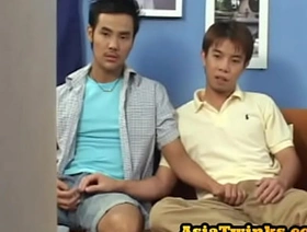 Japanese twink dick blowing before bareback doggy sex brown study gay porn japan