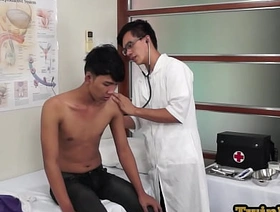 Skinny Asian enjoys anal playing from his geeky doctor singapore gay twink porn