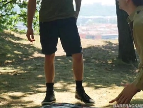 Camp Site Outdoor Bareback Triad Spit Roast japan gay porn exfeed