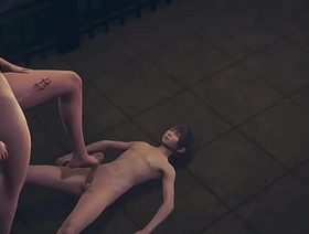 Genshin Impact Yaoi - Venti Blowjob together with Footjob - Sissy crossdress Japanese Asian Manga Anime Game Porn Gay chinese public toilet gay porn