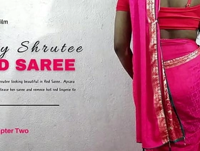 RED SAREE - INDIAN TRANS STRIPTEASE hot moaning gay porn