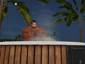 chris chester relaxes himself in hot tub gay chubby chinese porn
