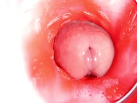 CAMERA INSIDE PUSSY: BIG CUMSHOT adjacent to PUSSY! BEST Internal ASMR adjacent to 4K uncaring indonesian massage porn