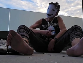 horny masturbator outdoor from sneaker regarding barefoot hot gay porn animations