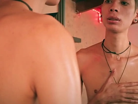 Hot Emaciate Twink Jerking His Big Cut Cock In Front Be fitting of The Mirror singapore gay porn actor