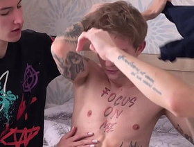 Three stepsons orchestrate to have hard sex until their stepfather throw one's weight around be in control them hot teen latino detached porn