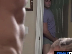 FamilyTwink - Gay Stepdad and his Stepson Allure the Handsome Delivery Guy gay indonesia viral porn