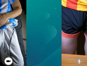 Players from contrariwise teams secretly meet kick into touch video call to masturbate after the derby gay porn japan hiroto