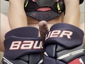 Closeted code of practice hockey jock milks his prostate, hands free cum and squirting in the shower hot muscular guys gay porn