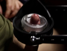 Testing out a new hands-free masturbator asuka japan gay porn