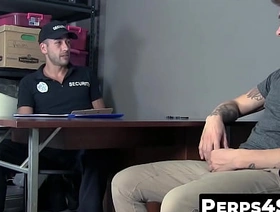 Perps4Sale.com - Zak Bishop & Jace - Tattooed stud Zak Bishop dominated horny officer Jace gay hot porn gif