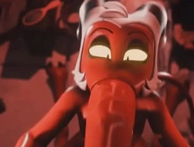 Moxxie deepthroating a Giant cock jubilant hot run away porn