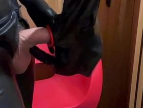 Blowjob with my latex hood hot gay fucking porn