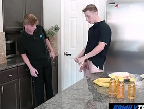 FamilyTwink - Big Stepbrother Teases his Bro with a Ruler broad in the beam japan gay porn