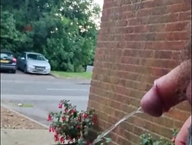 Chubby Gay Guy taking a intrepid piss outside indonesia gay porn video