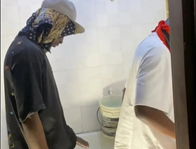 met in the bathroom after sex encircling have a quick gay fuck hot gay porn.