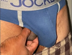 Indian guy Rishi cumming in underwear gay hot porn