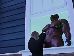 my neighbor's huge college football descendant let me suck his giant black dick thru bathroom window daddy hot elated porn