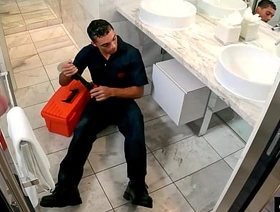 Plumber Stud Uses His Tool With respect to Clear Out Brody's Drain Hole muscle gay hot porn
