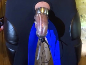 Estim - Cum  milking upon penissleeve hot gay porn solo