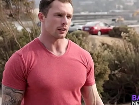 Muscle studs Sir Hyacinthine and Markie More doing raw bareback cheerful porn hot bro