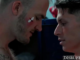 Hood Christian Wilde drills especially bettor Troy Accola to gym locker room joyous japan bus porn