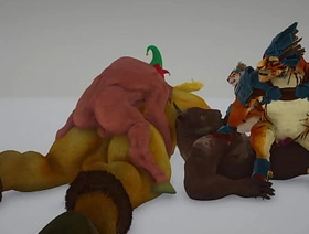 Furros tienen una orgia salvaje- Wild Ricochet hot interesting gay porn