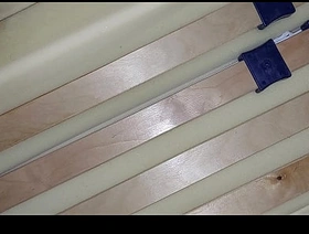 I fuck the hole in the mattress and ejaculate sperm under the bed asian gay massage porn