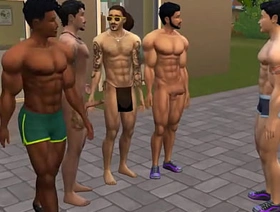 Toddy Williams and Friend Louis shot Gym Group Sex Sims 4 Wicked Whims hot joyous porn gym