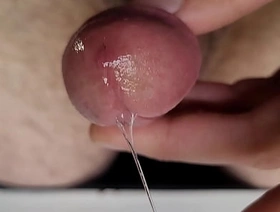 Precum and frenulum play, nice cum hot gay muscular porn