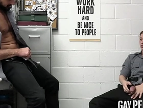 Twink gay Cole Church pleasured by hunk officer Marco Napoli chinese gay creampie porn