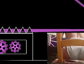 FEMBOY BUTT PLAYS GEOMETRY DASH korean gay porn webcam