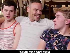 FamilyDaddy - Skinny Teen Stepson Shares Hot Boyfriend With Stepdad Threesome - Trent Summers, Dakota Lovell, Zacc Andrews porn uncaring handsome chinese
