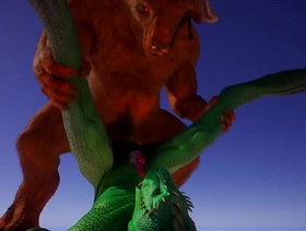 WILD LIFE - MINOTAURO FOLLANDO A LAGARTO VERDE chinese gay couples porn