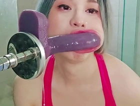 Asian CD's First Duration Solo With Her Copulation Machine output hot gay porn